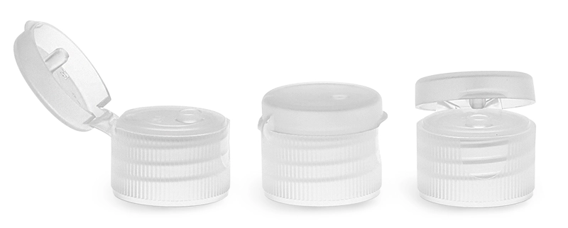 Natural Polypropylene Ribbed Snap Top Caps