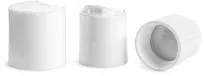 White Polypropylene Disc Top Caps w/ Induction Liners