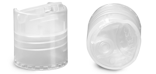 Dispensing Caps, Unlined Smooth Natural Disc Top Caps