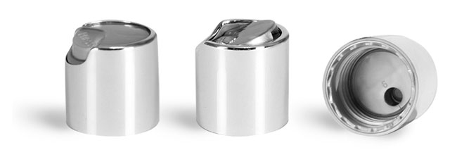Dispensing Caps, Silver Disc Top Caps