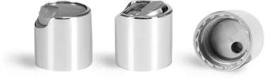Silver Polypropylene Disc Top Caps