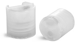 Dispensing Caps, Natural Polypropylene Smooth Disc Top Caps