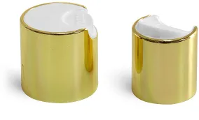 Gold Metalized Polypropylene Disc Top Caps