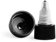 Black/Natural Plastic Twist Top Caps