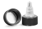 24/410 Black/Natural LDPE Universal Induction Lined Twist Top Caps