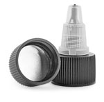 Dispensing Caps, Black/Natural LDPE Induction Lined Twist Top Caps