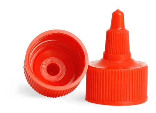 Dispensing Caps, Red Twist Top Caps