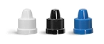 15/415 Blue Plastic Caps, Ribbed Polypro Child Resistant Dropper Tip Caps