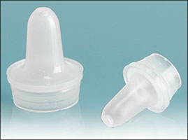 Dispensing Caps, Natural LDPE Streaming Dropper Tip Plugs