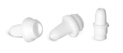 White LDPE Controlled Dropper Tip Plugs