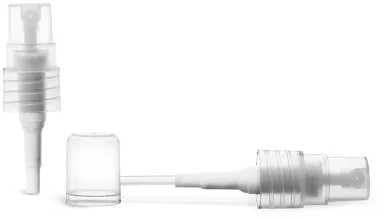 Sprayers, Mini Natural Polypropylene Fine Mist Sprayers w/ Clear Styrene Hoods 