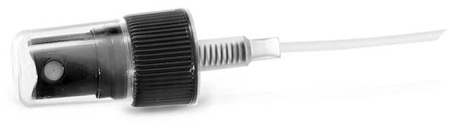 24/410, 6 1/4 tube Sprayers, Black Ribbed Fine Mist Sprayers