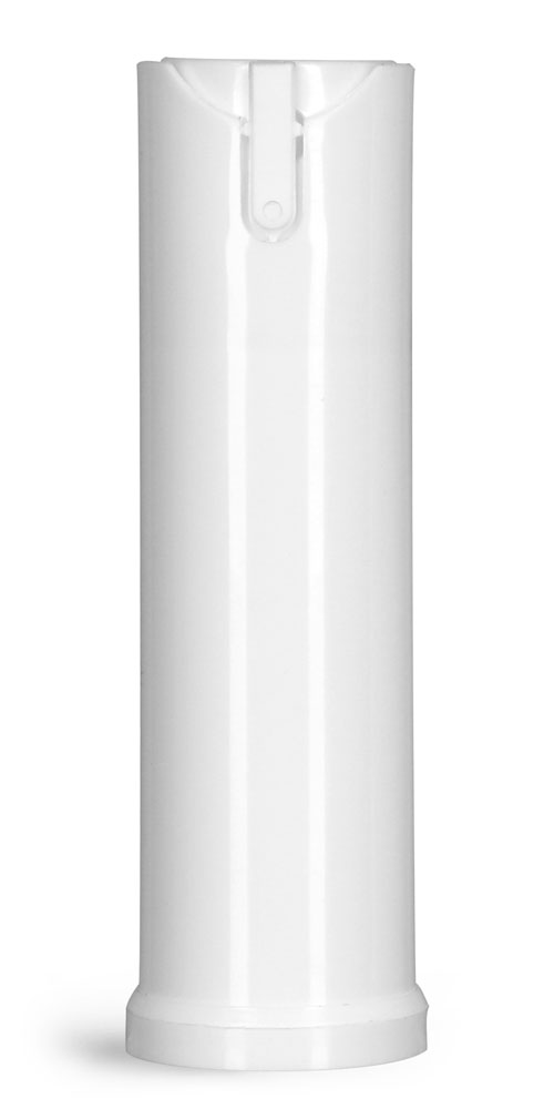 0.5 oz Polypropylene Plastic Bottles, White Cylinder Bottles w/ Child Resistant Sprayers