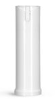 Polypropylene Plastic Bottles, White Cylinder Bottles w/ Child Resistant Sprayers & Plugs