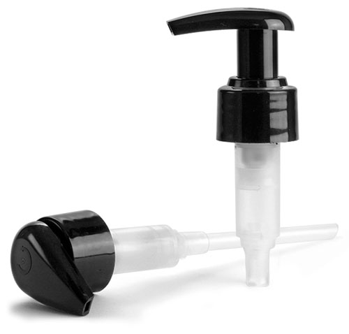 Lotion Pumps, 2 Cc Black Smooth Lotion Pump