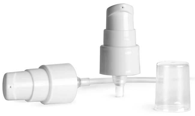 Treatment Pumps, Smooth White Treatment Pumps