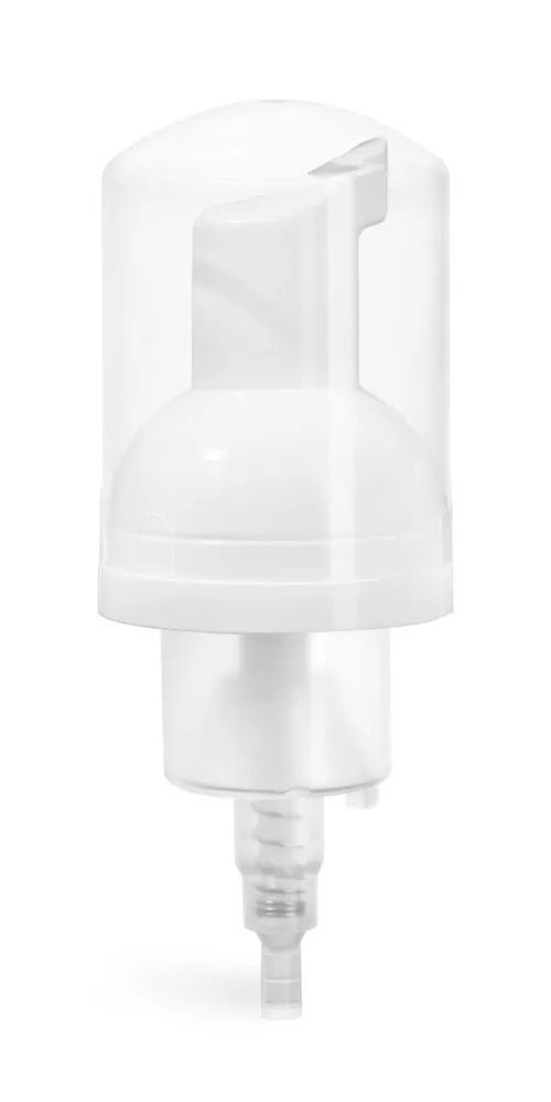 43 mm White Polypro Foamer Pump w/ Clear Hood