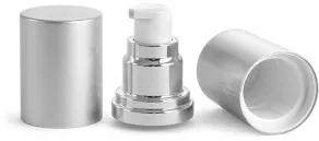 Airless Pumps, Silver Airless Pumps w/ Silver Caps