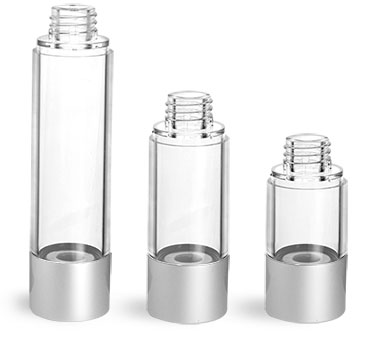 50 ml Clear AS Airless Pump Bottles (Bulk), Pumps & Caps NOT Included