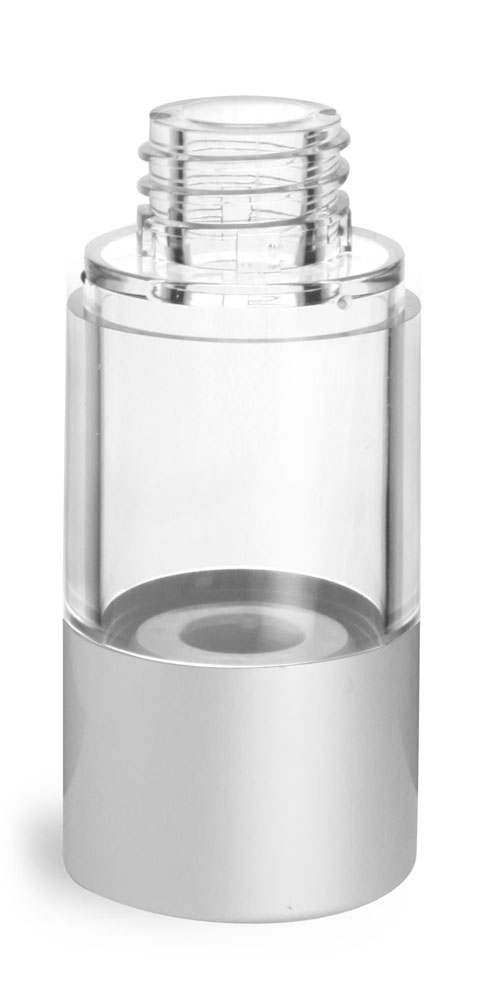 15 ml  Clear AS Airless Pump Bottles (Bulk), Pumps & Caps NOT Included