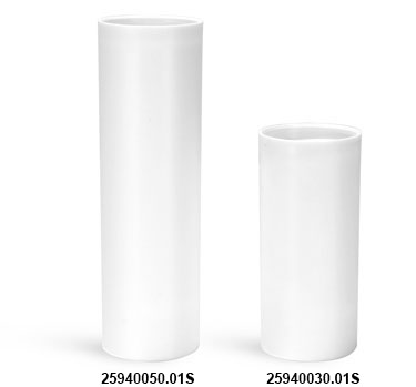 Plastic Bottles, White Polypropylene Airless Pump Bottles (Bulk), Pumps & Caps NOT Included