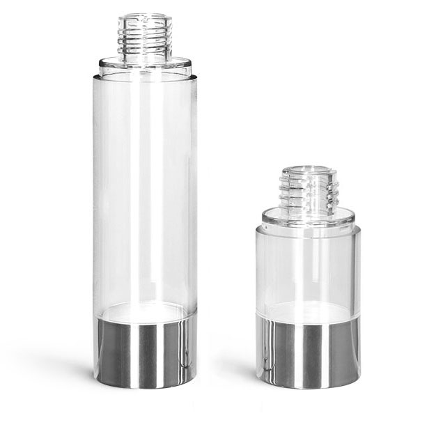 Plastic Bottles, Clear AS Airless Pump Bottles (Bulk), Pumps & Caps NOT Included