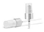 Treatment Pumps, White Treatment Pumps w/ Brushed Aluminum Collars