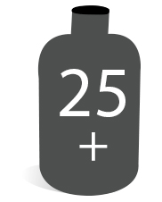 25 oz & Up Glass Bottles