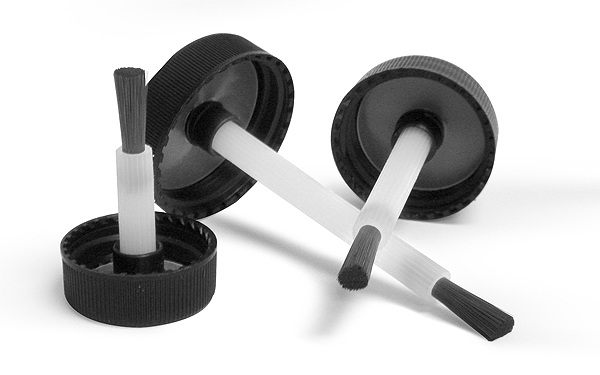 Black Plastic Caps w/ PE Rod and Brush