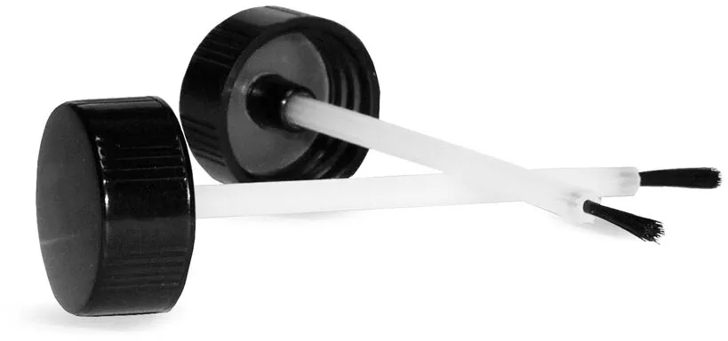 18/400  ( 57 mm )  Caps, Black Phenolic Brush Caps w/ PE Rod and Brush