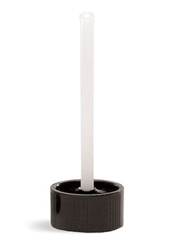 Dispensing Caps, Black Phenolic Caps w/ PE Ball Rod