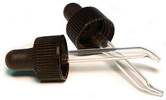 Black Bulb with bent glass droppers