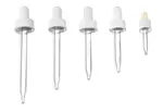 Glass Droppers, White Bulb Glass Droppers