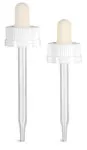 Child Resistant Caps, White Child Resistant Droppers w/ Glass Pipettes