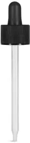 Plastic Droppers, Black Polypropylene Ribbed Bulb Droppers w/ Plastic Pipettes