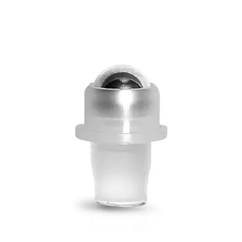 Glass Bottles, 0.35 oz Blue Frosted Glass Roll On Bottles w/ Metal Balls and Polypropylene Caps