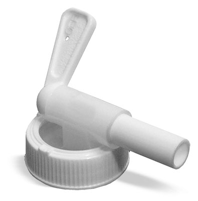 Drum Faucets, White and Natural Faucet w/ Quick Serve Top, 38/400 Finish