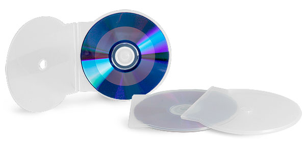 Natural Polypropylene Clamshell CD/DVD Holders