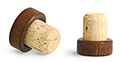 34 mm Cork Stoppers, Stained Wood Bar Tops w/ Natural Corks