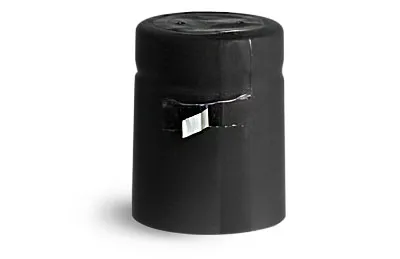 Capsules, Matte Black PVC Heat-Shrink Capsules