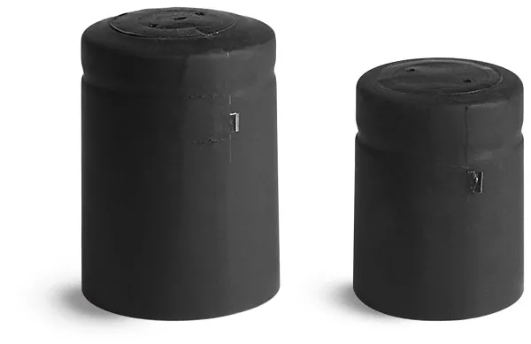 Capsules, Matte Black PVC Heat-Shrink Capsules
