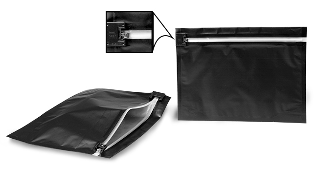 Black Child Resistant Reclosable Pouches