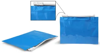 Plastic Bags, 8.5 in x 6 in Blue Child Resistant Reclosable Pouches