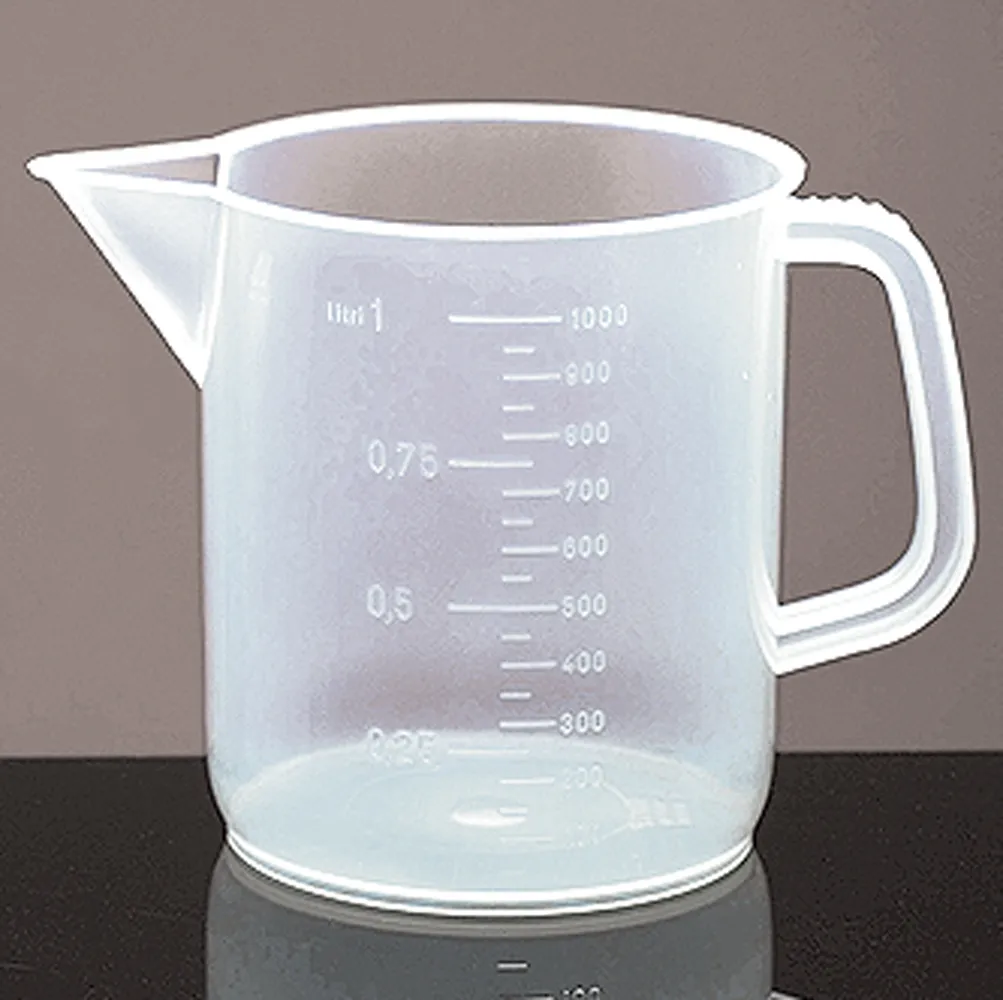 1000 ml Low Form Polypropylene Plastic Beakers w/ Handles