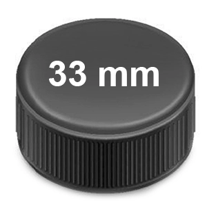 33 mm Metal and Plastic Bottle Caps