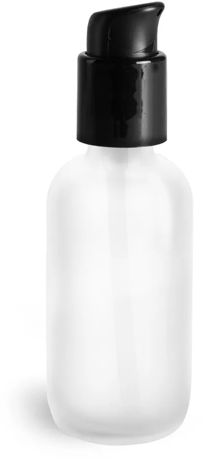 2 oz Black 20-400 Boston Round Glass Bottle - Citadel Packaging