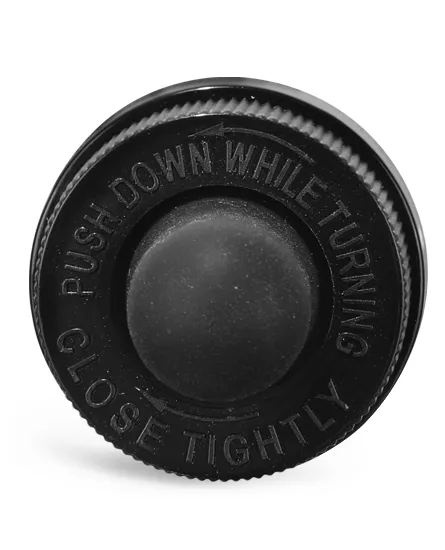 1 oz Frosted Glass Boston Round Bottles w/ Black Child Resistant Graduated Glass Droppers