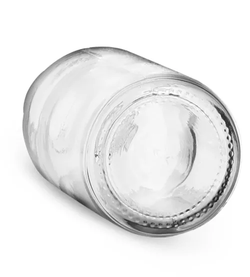  Clear Glass Bottles, Boston Round Bottles w/ White Pumps 