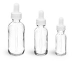 Clear Glass Bottles
w/ While Bulb Glass Droppers