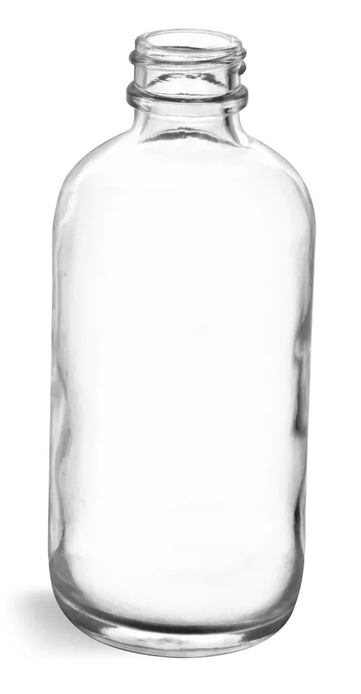 4 oz Clear Glass Round Bottles